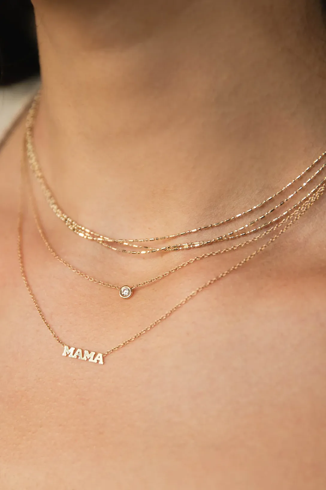 Itty Bitty Tiny "Mama" Necklace