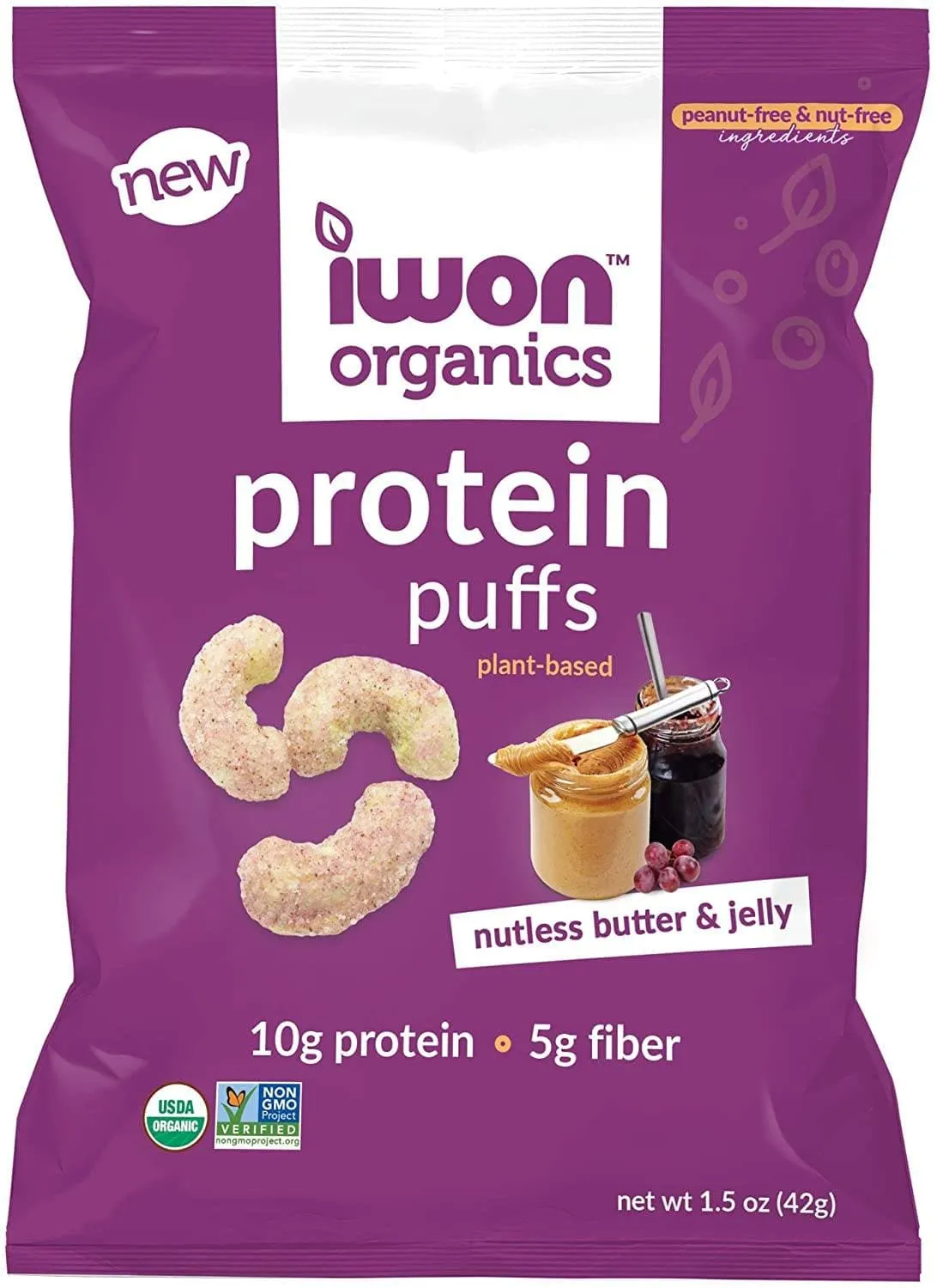 Iwon Organics - Protein Puffs 42g (Single Bags)
