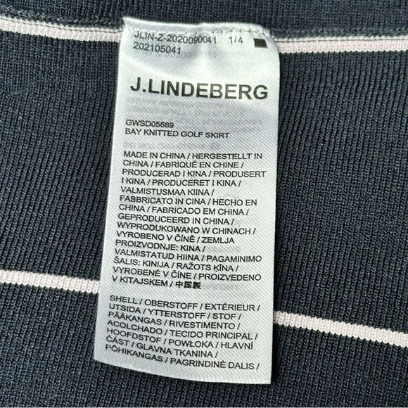 J LINDEBERG BAY KNITTED LADIES GOLF SKIRT NAVY SIZE MEDIUM