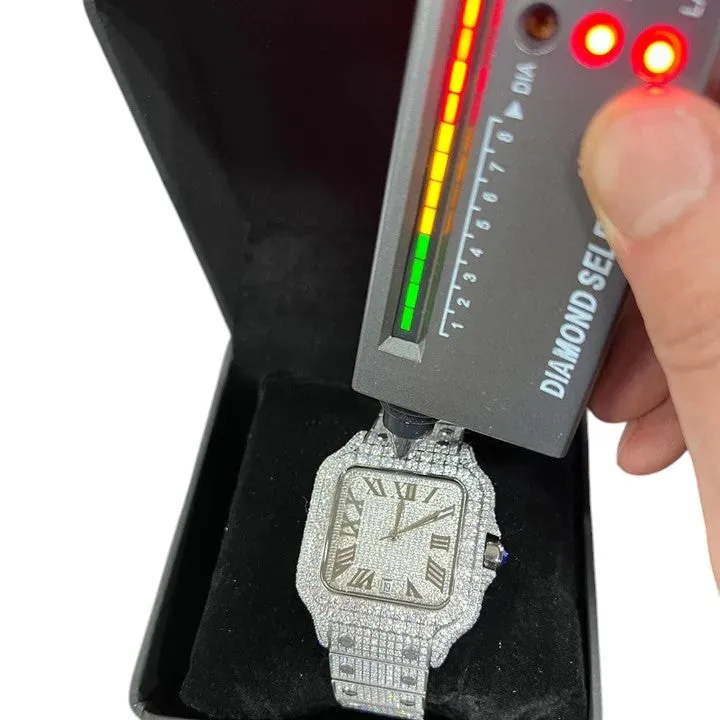 Jaguar Cartier Santos Moissanite Diamond Watch | W 228