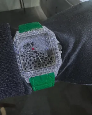 Jaguar Cartier Santos Moissanite Diamond Watch | W 228