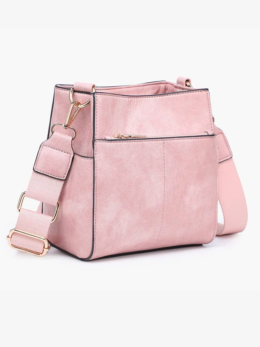 Jeanne Square Bucket Bag w/ Guitar Strap