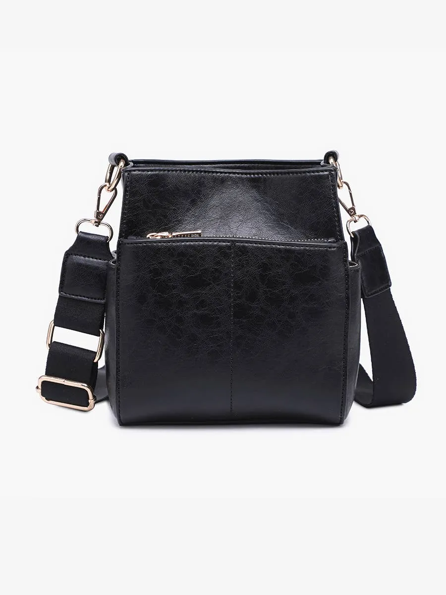 Jeanne Square Bucket Bag w/ Guitar Strap