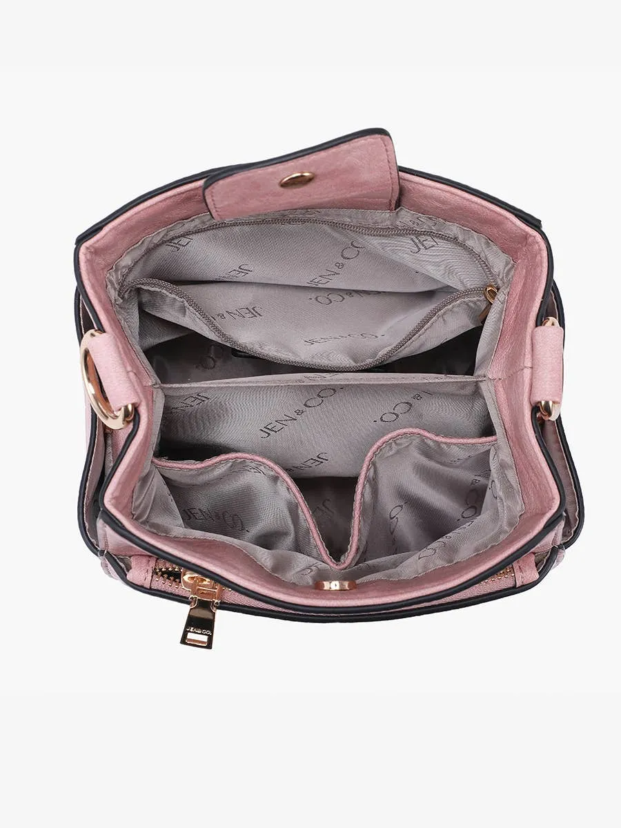 Jeanne Square Bucket Bag w/ Guitar Strap