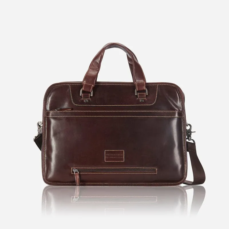 Jekyll & Hide Oxford Medium Leather 15" Laptop Briefcase Espresso