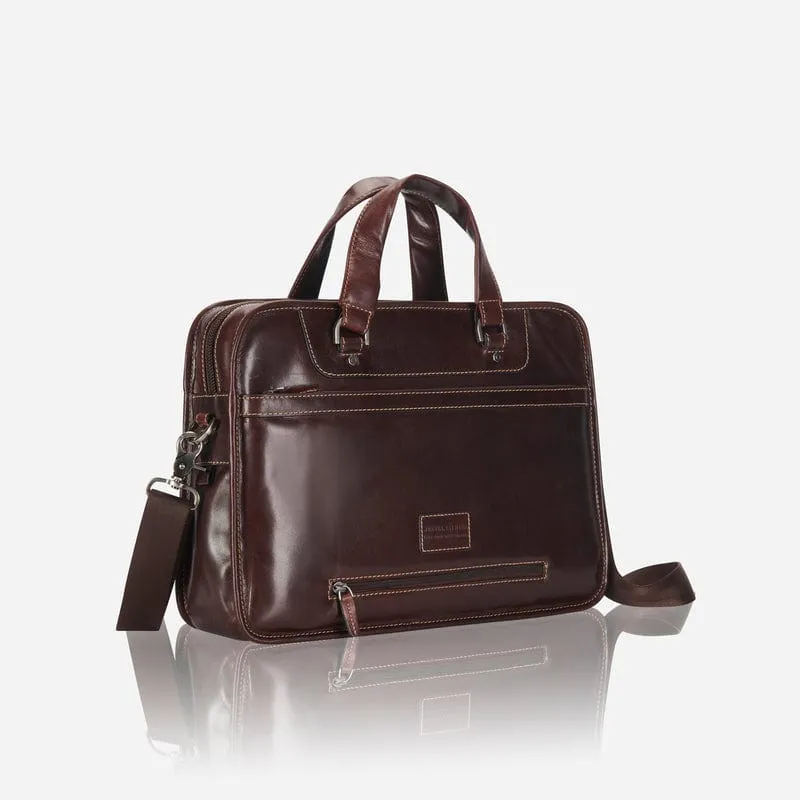 Jekyll & Hide Oxford Medium Leather 15" Laptop Briefcase Espresso