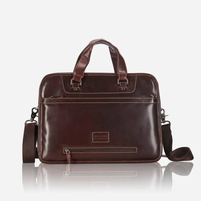 Jekyll & Hide Oxford Medium Leather 15" Laptop Briefcase Espresso