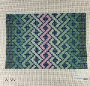 Jeni Sandberg JS-101C Hicks Clutch- green/pink