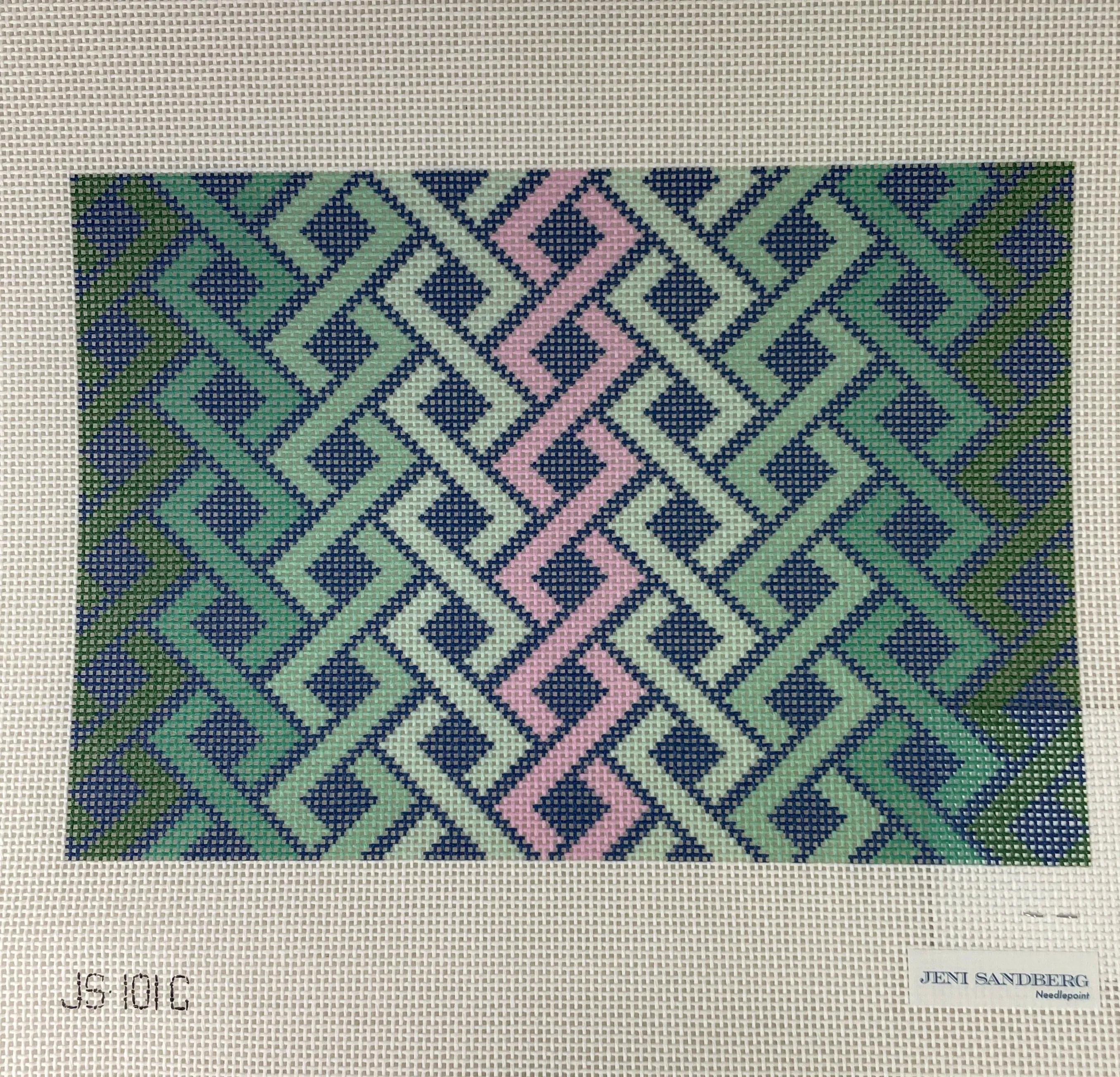 Jeni Sandberg JS-101C Hicks Clutch- green/pink