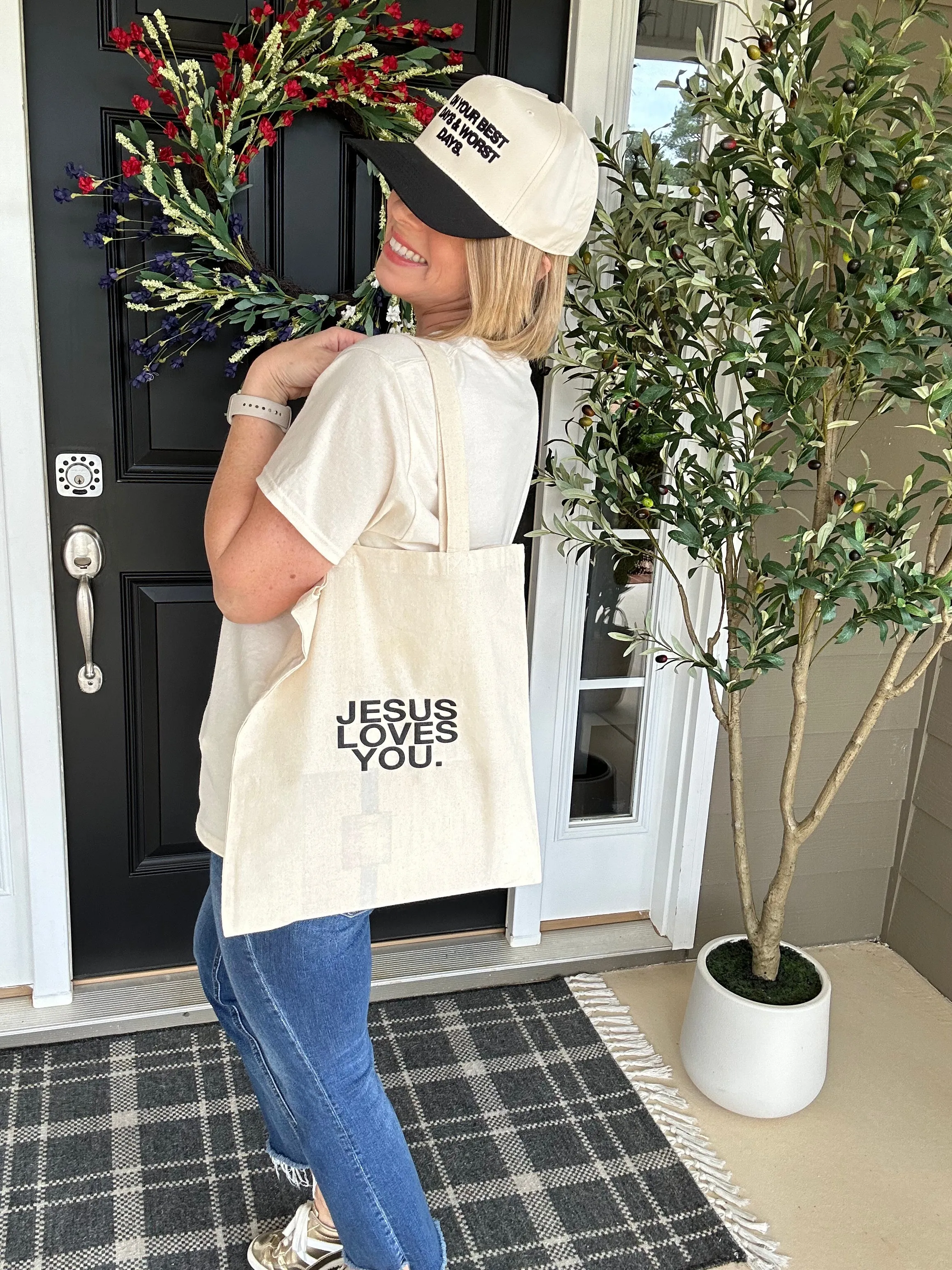 Jesus Loves You Canvas Tote Bag