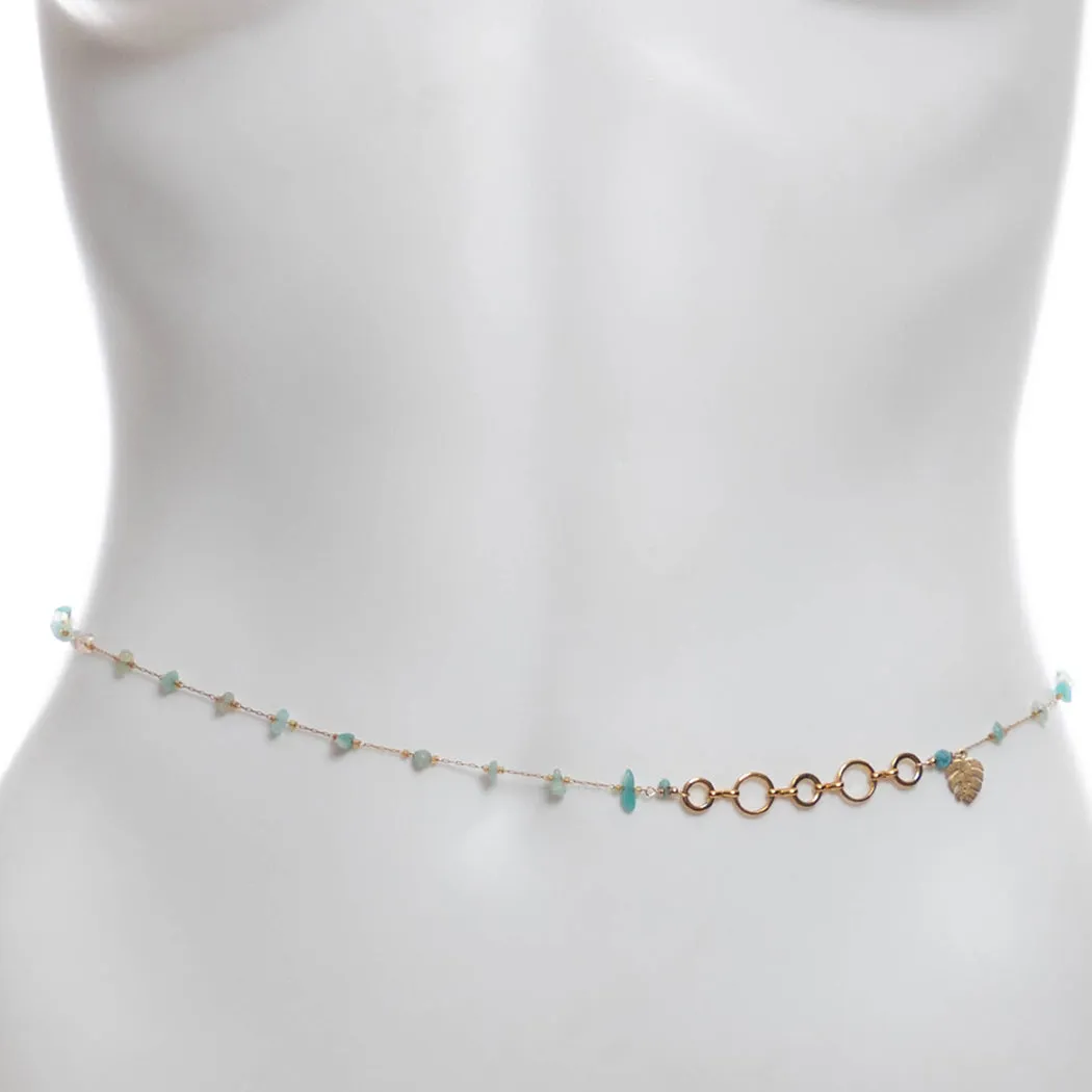 JEWELRY - Aqua And Palm Belly Chain