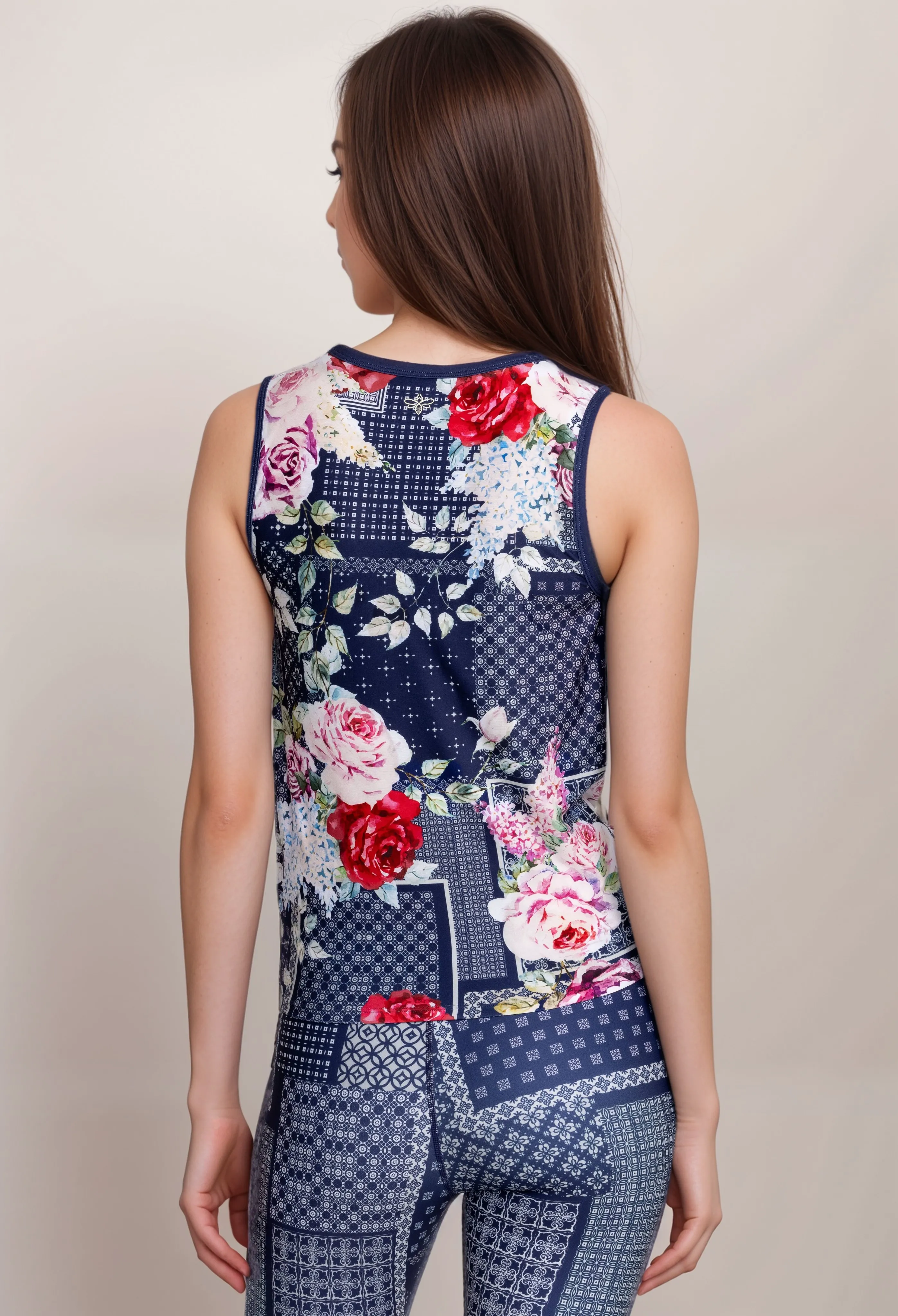 Johnny Was Rose Patch Crossover Tank A8023 Boho Chic