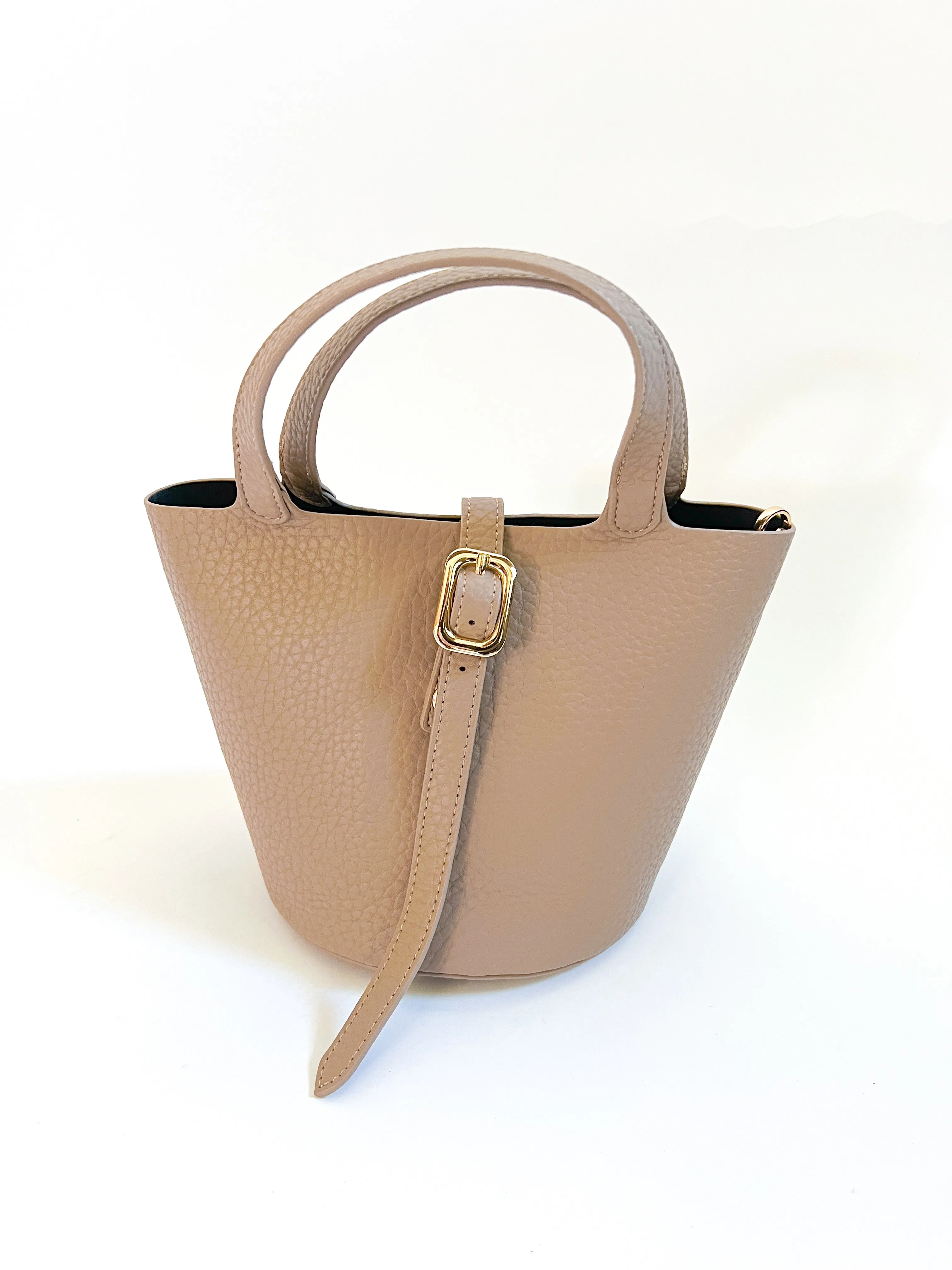 Joya Gold Clasp Bucket Bag