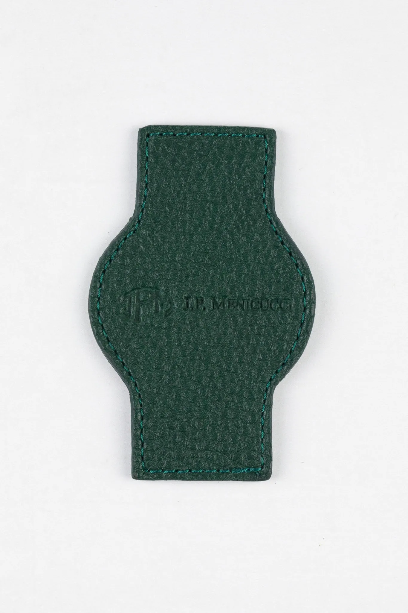 JPM Luxe Leather Watch Pouch in GREEN