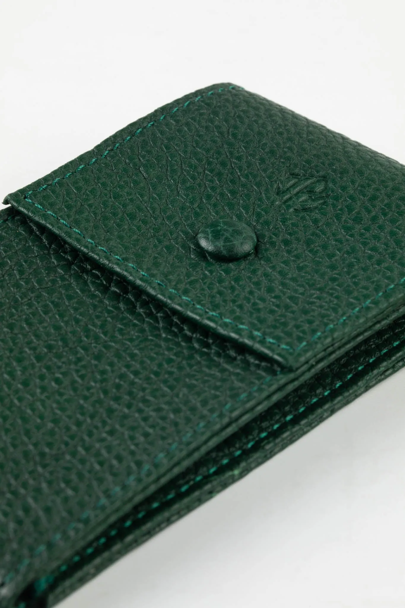 JPM Luxe Leather Watch Pouch in GREEN