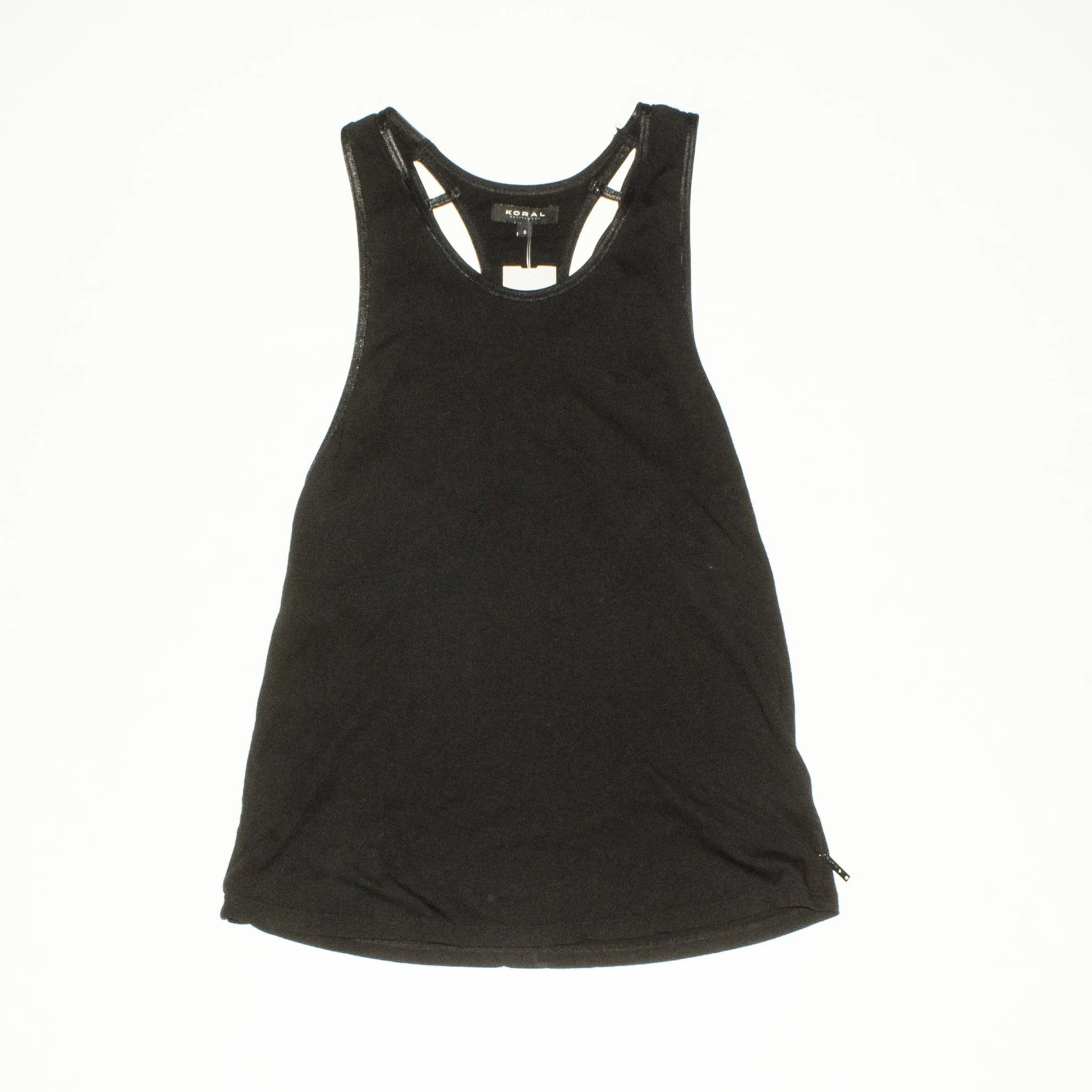 KORAL ACTIVEWEAR Black Web Tank Top Size S