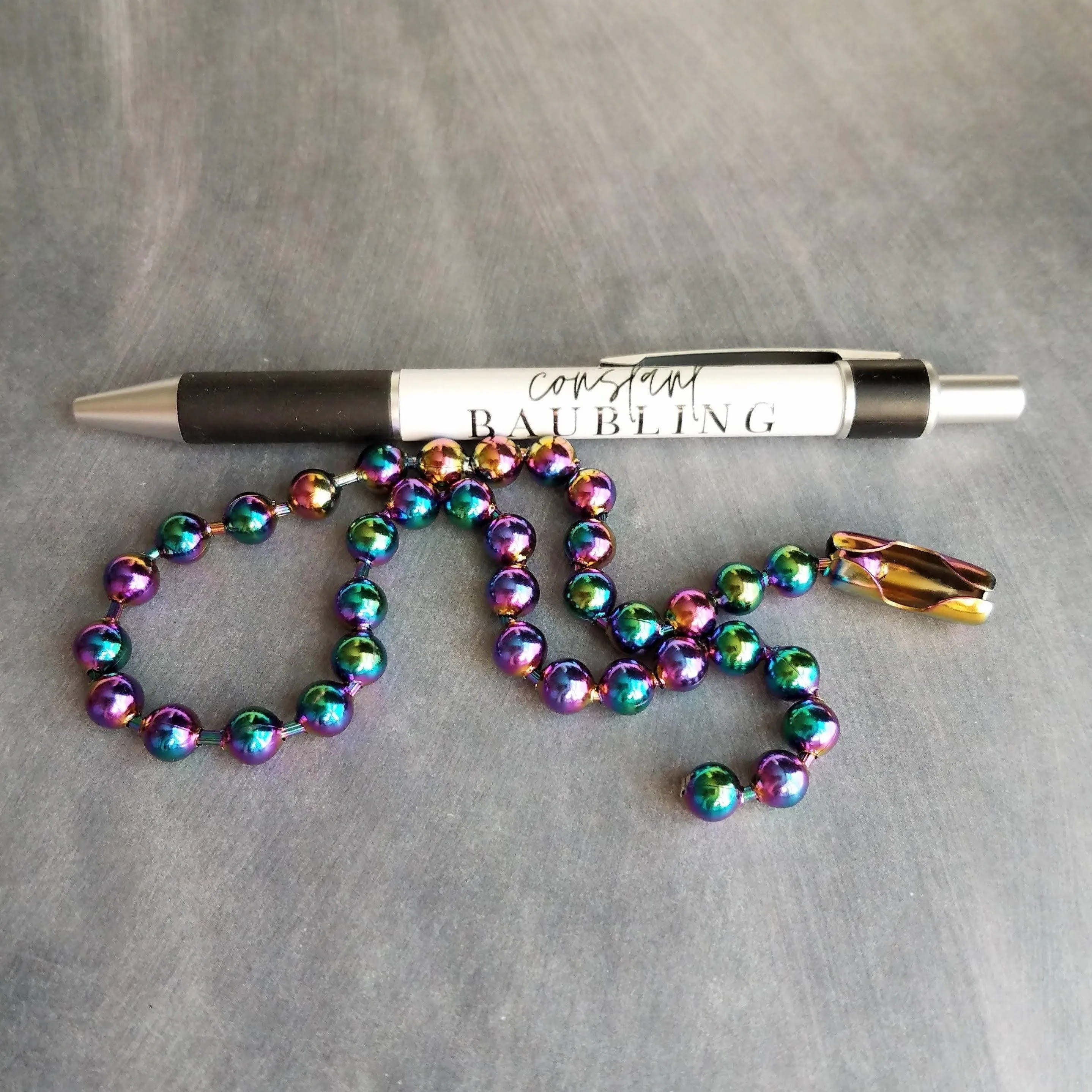 Large Ball Chain, rainbow ball chain, oil spill chain, large bead chain, ball chain choker stainless steel chain, thick chunky chain 8mm
