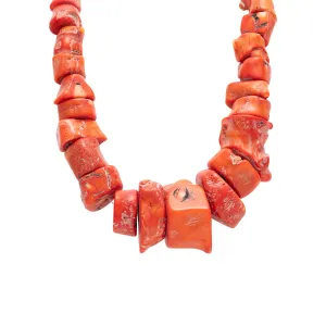 Large Coral Beaded Necklace