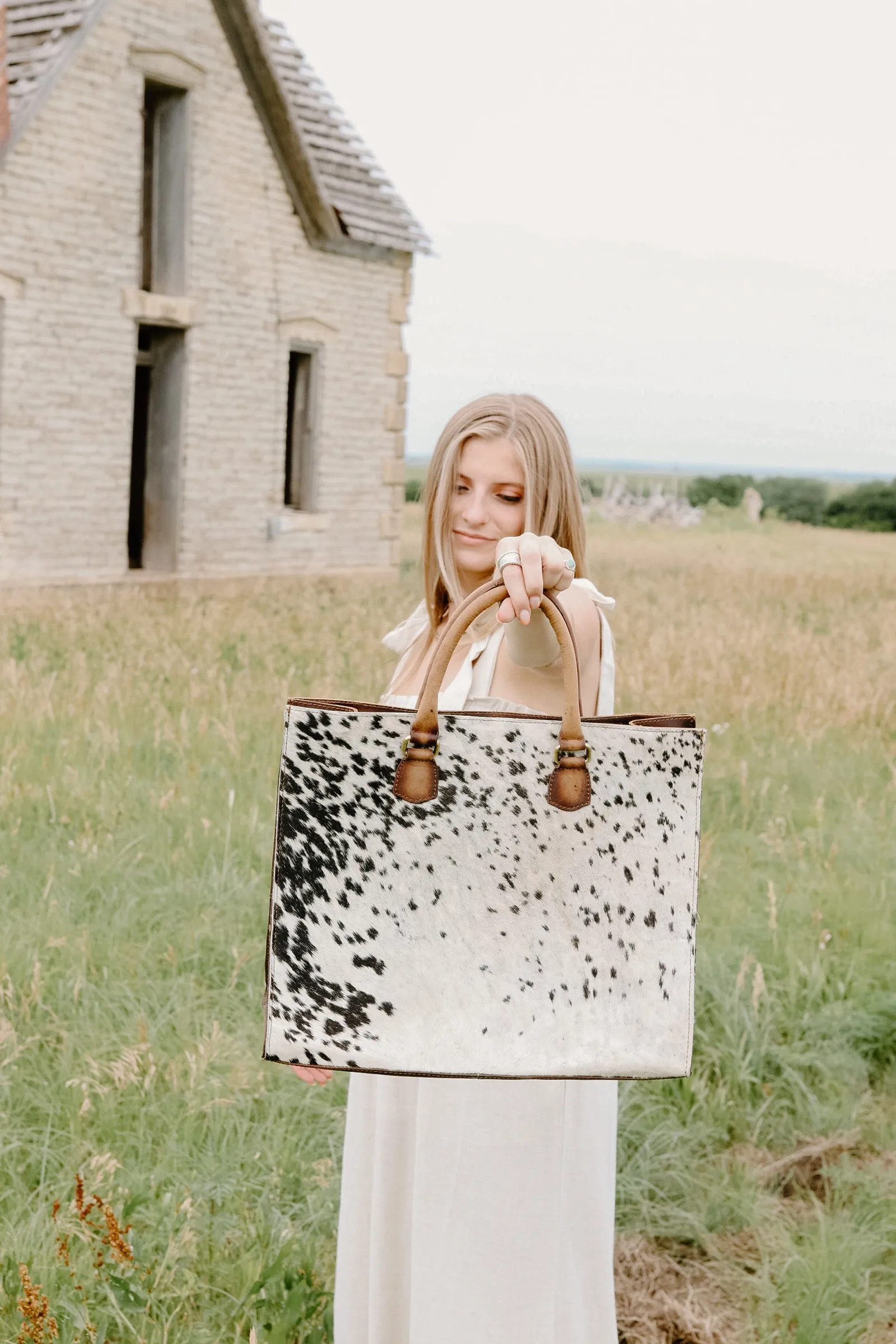 Large Cowhide Briefcase