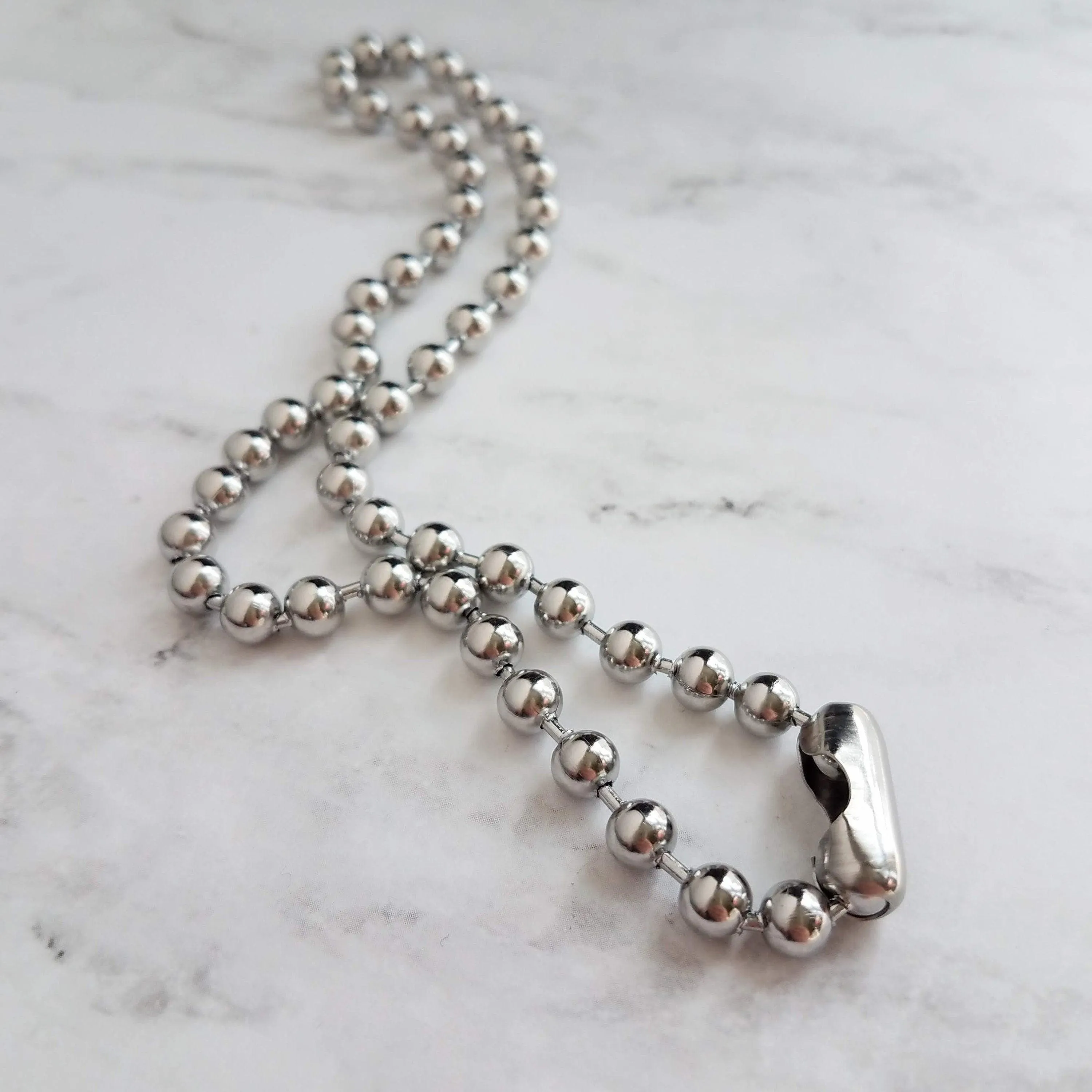 Large Gold Ball Chain, 6mm ball, big gold ball chain, large bead chain, ball chain necklace, thick gold chain, gold punk necklace
