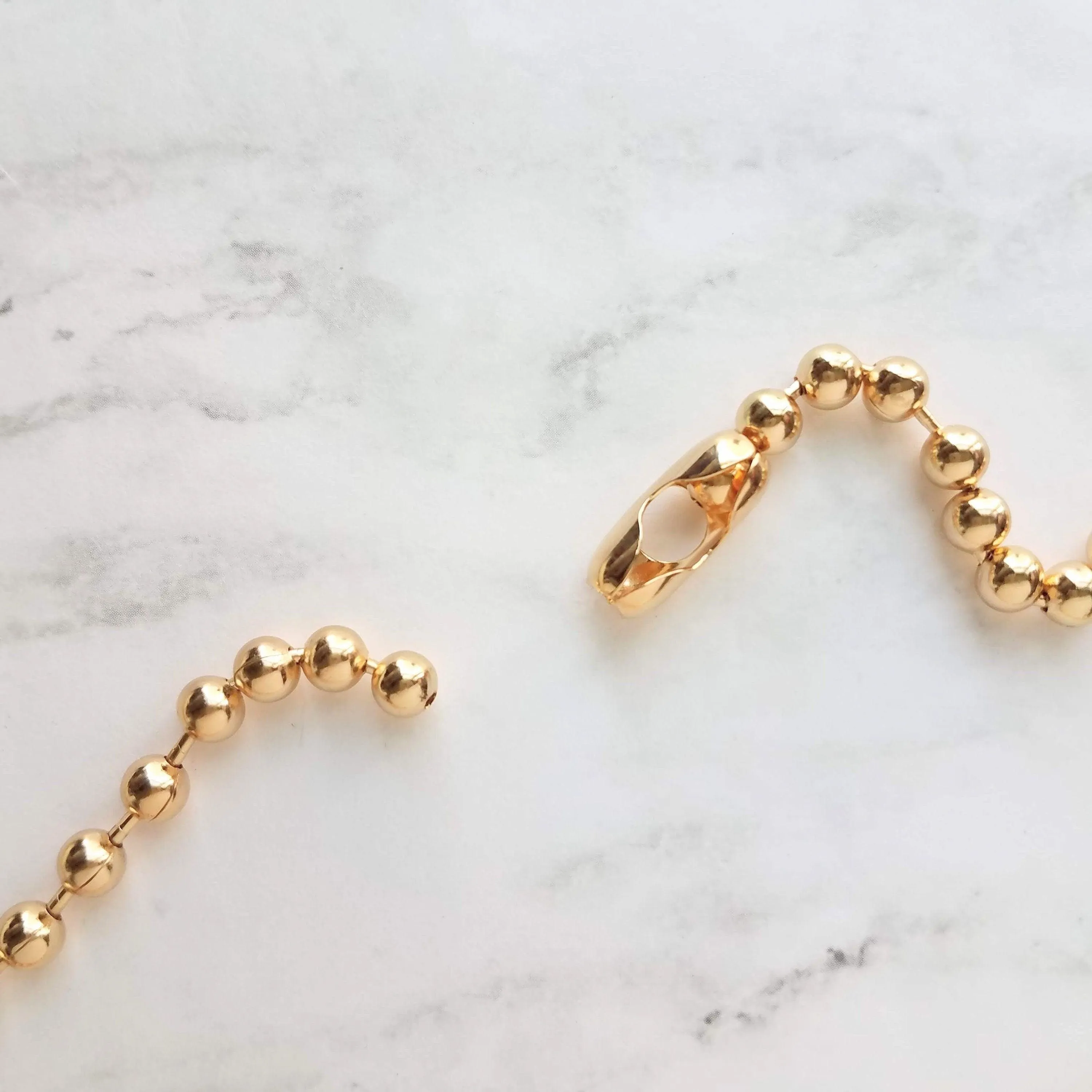 Large Gold Ball Chain, 6mm ball, big gold ball chain, large bead chain, ball chain necklace, thick gold chain, gold punk necklace