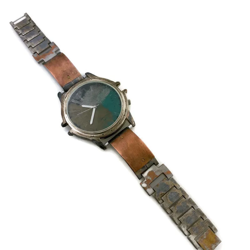 Large Watch with Multi Color Dial
