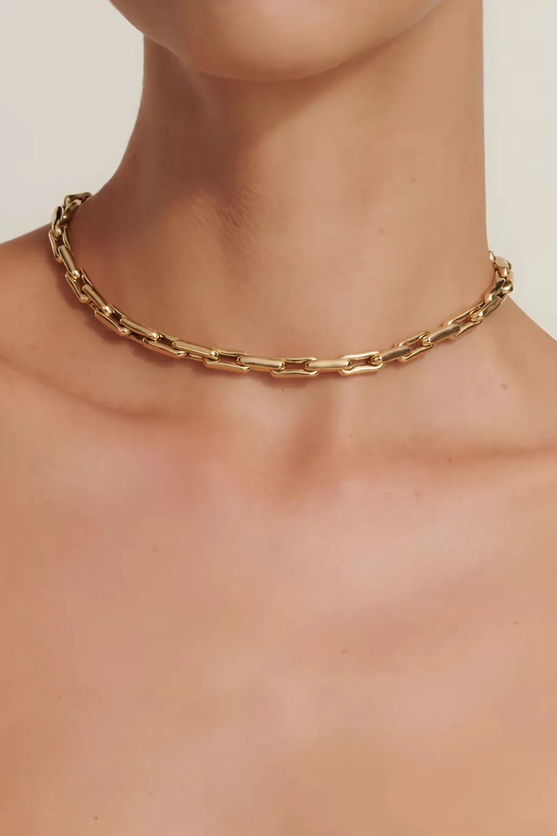 Lauren Extra Small Links Necklace | Yellow Gold 36cm