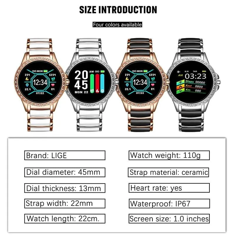 LIGE Luxury Smart Watch Women