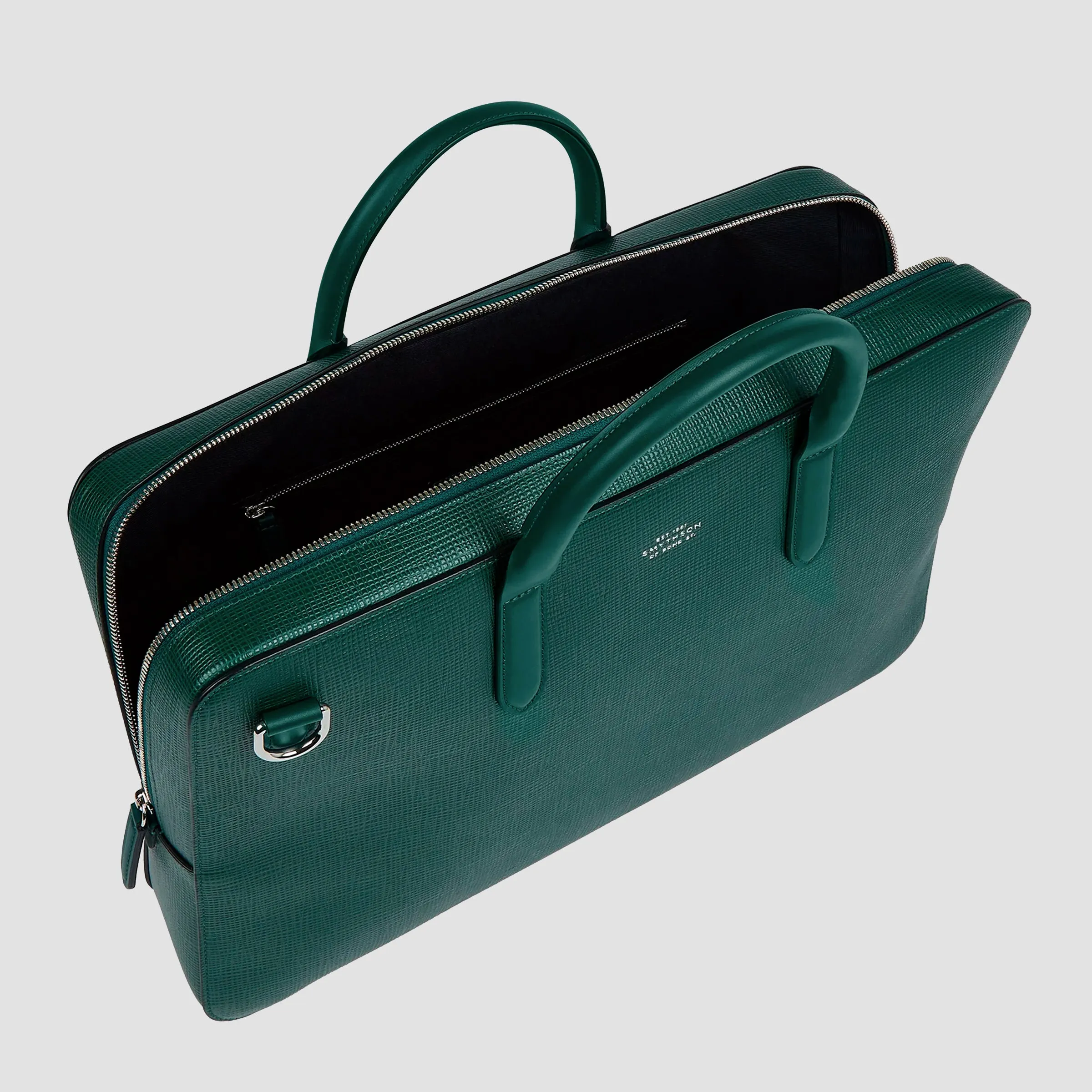 Lightweight Slim Briefcase in Panama - Forest Green
