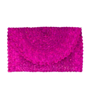 LIZZIE GRASS CLUTCH - AZALEA PINK by POPPY   SAGE