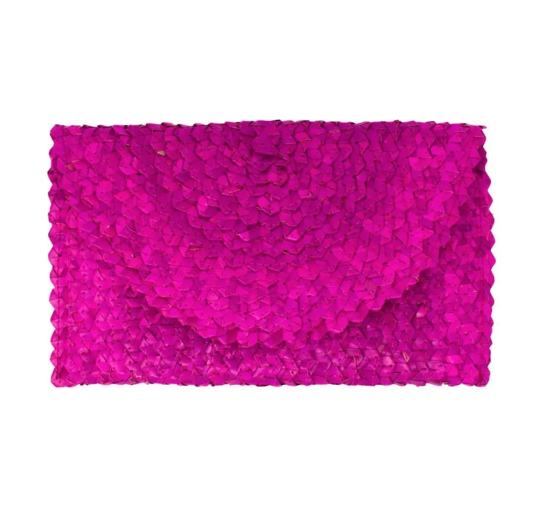 LIZZIE GRASS CLUTCH - AZALEA PINK by POPPY   SAGE