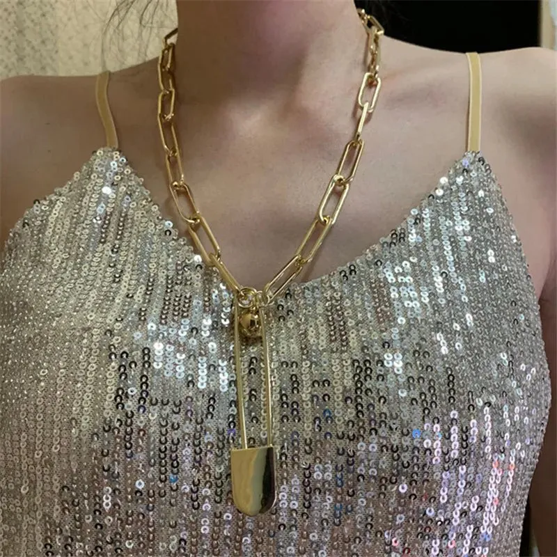 Lock pendant Chain Necklace Women Wedding Jewelry
