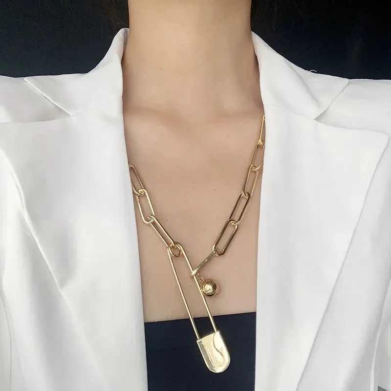 Lock pendant Chain Necklace Women Wedding Jewelry