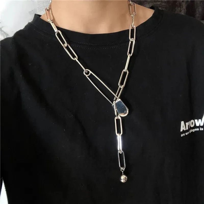 Lock pendant Chain Necklace Women Wedding Jewelry