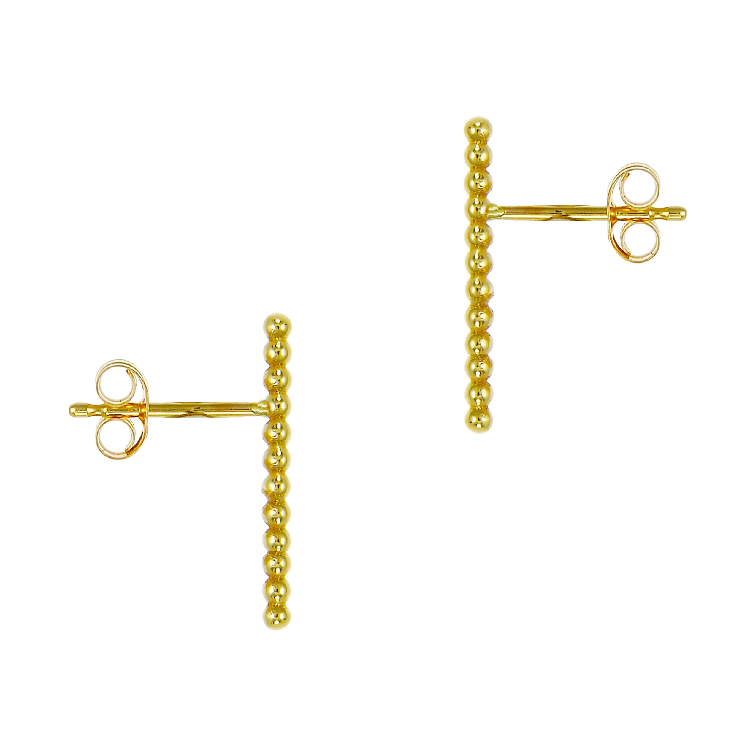 Long Beaded Bar Studs