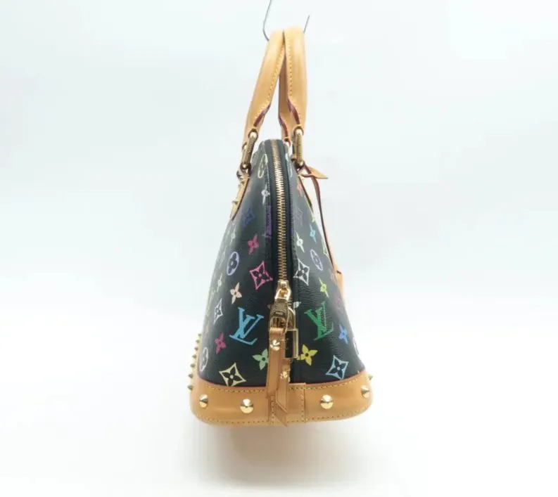 Louis Vuitton Alma Black Canvas Hand Bag