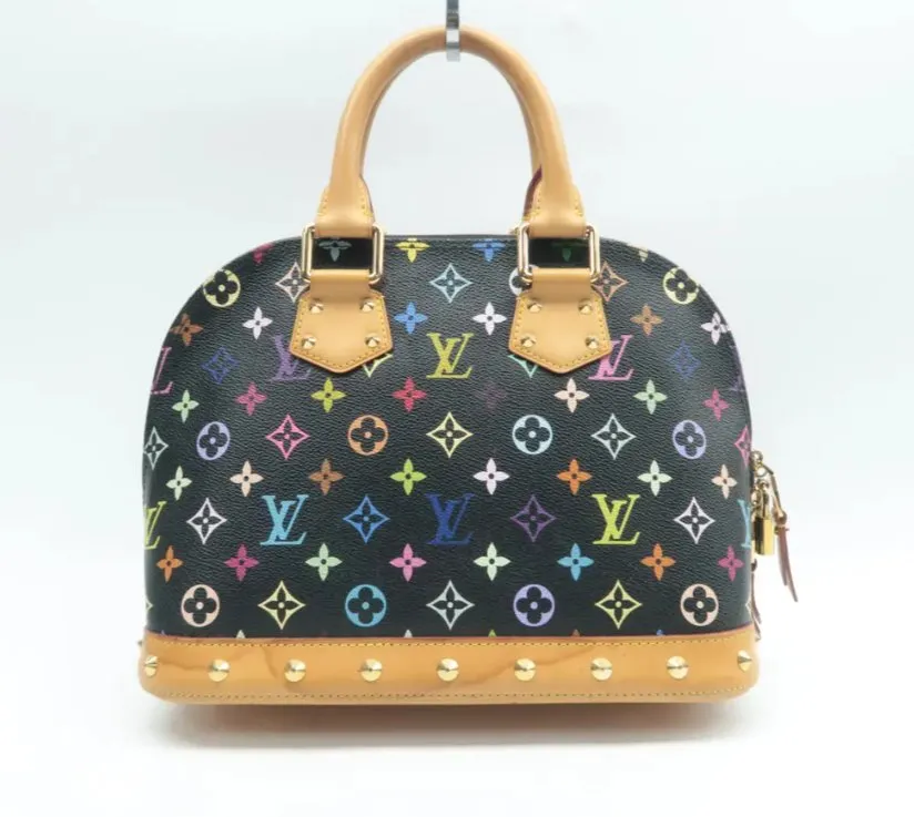 Louis Vuitton Alma Black Canvas Hand Bag