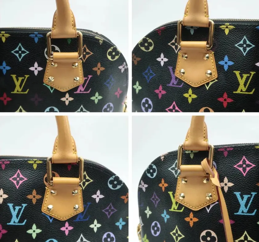 Louis Vuitton Alma Black Canvas Hand Bag