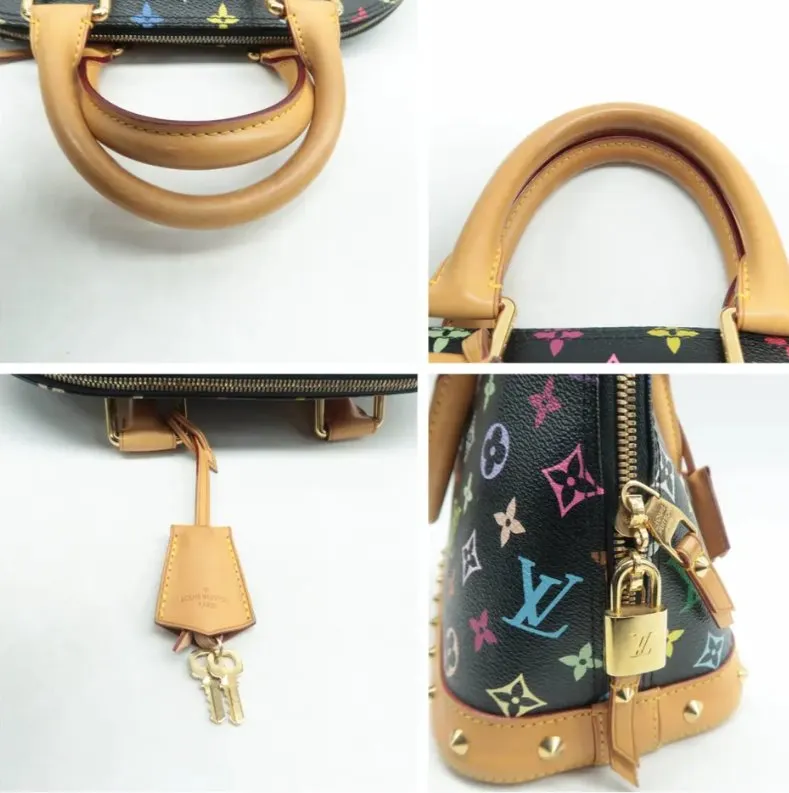 Louis Vuitton Alma Black Canvas Hand Bag