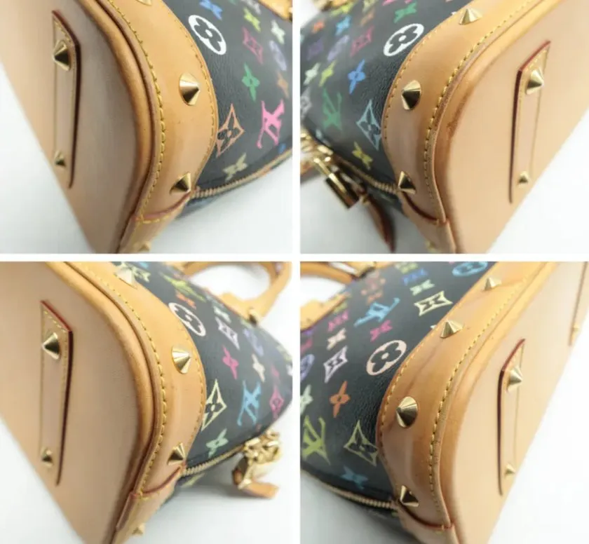 Louis Vuitton Alma Black Canvas Hand Bag
