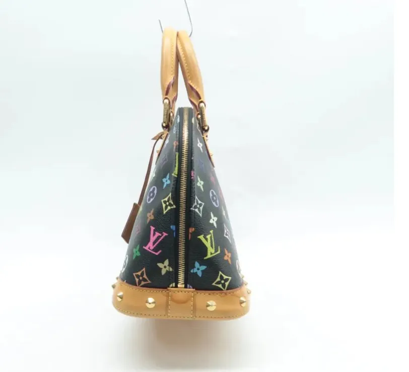 Louis Vuitton Alma Black Canvas Hand Bag