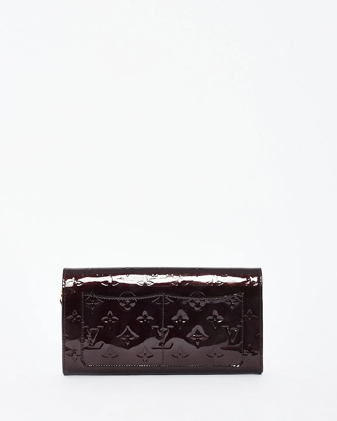 Louis Vuitton Amarante Monogram Vernis Leather Rossmore MM Clutch with Strap