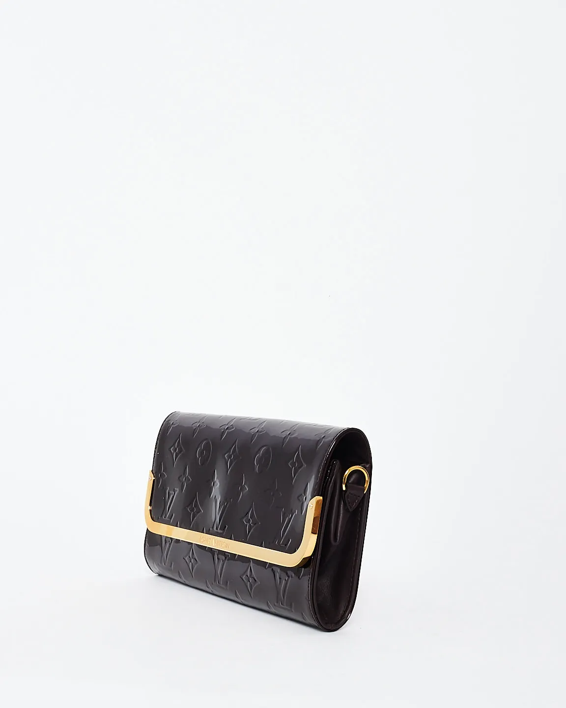 Louis Vuitton Amarante Monogram Vernis Leather Rossmore MM Clutch with Strap
