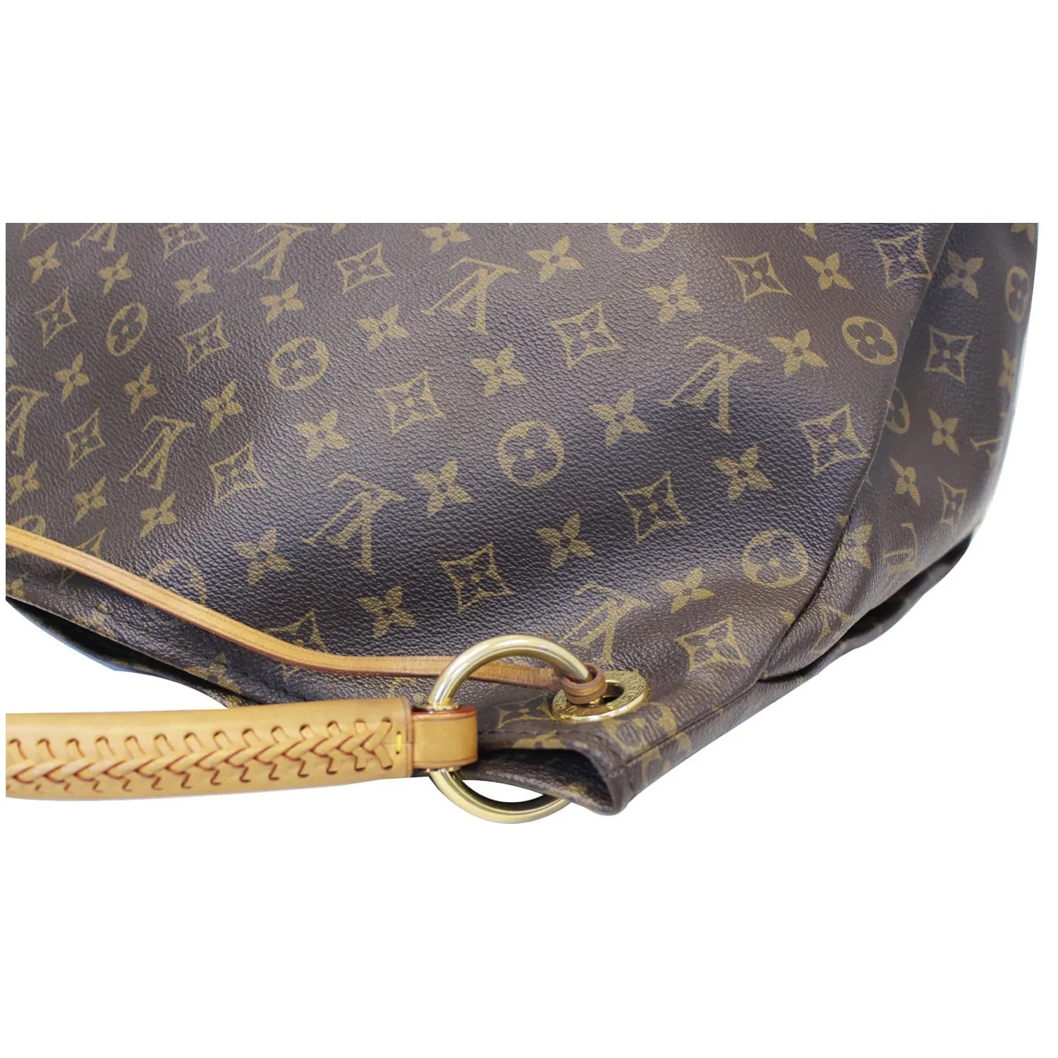 LOUIS VUITTON Artsy MM Monogram Canvas Shoulder Bag Brown