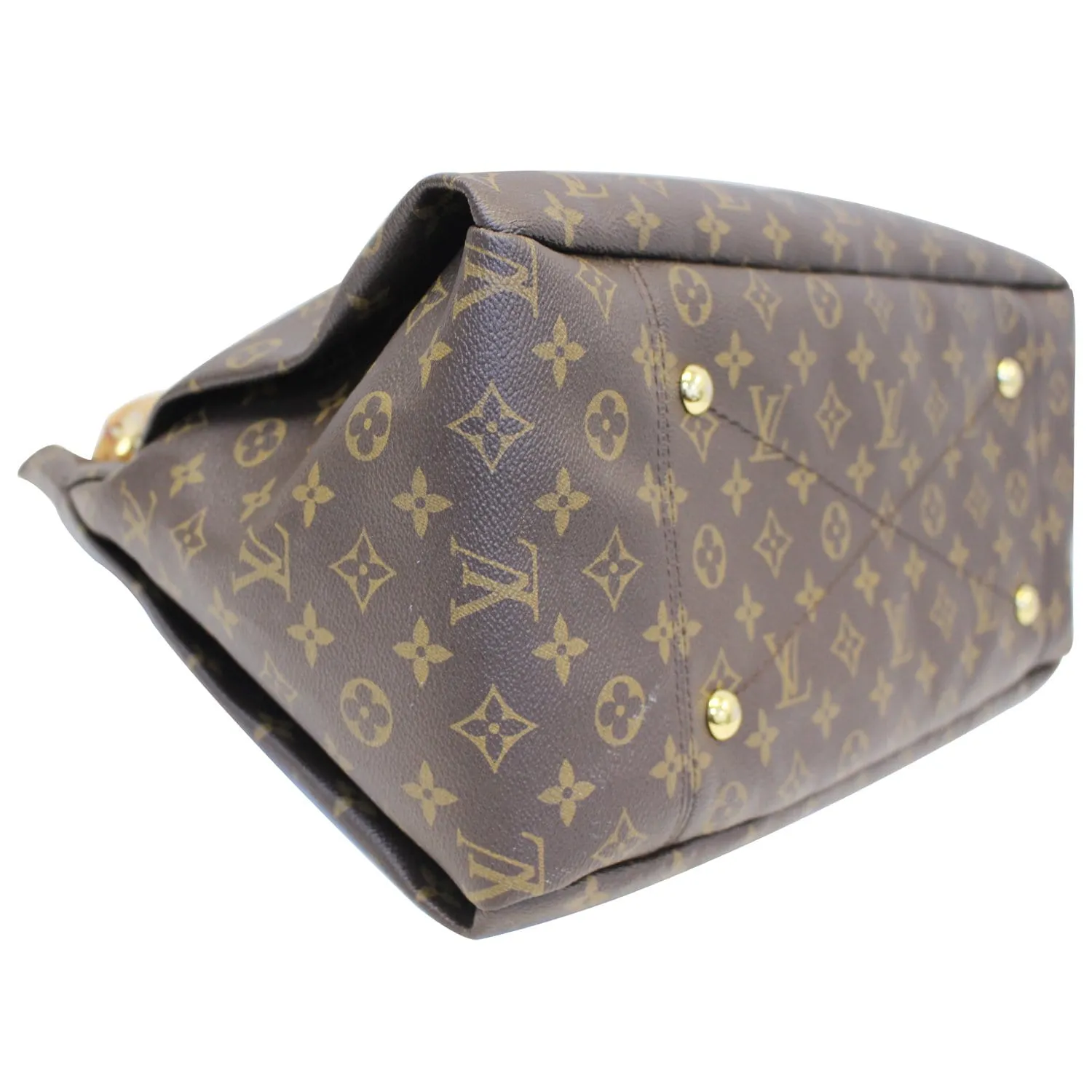 LOUIS VUITTON Artsy MM Monogram Canvas Shoulder Bag Brown