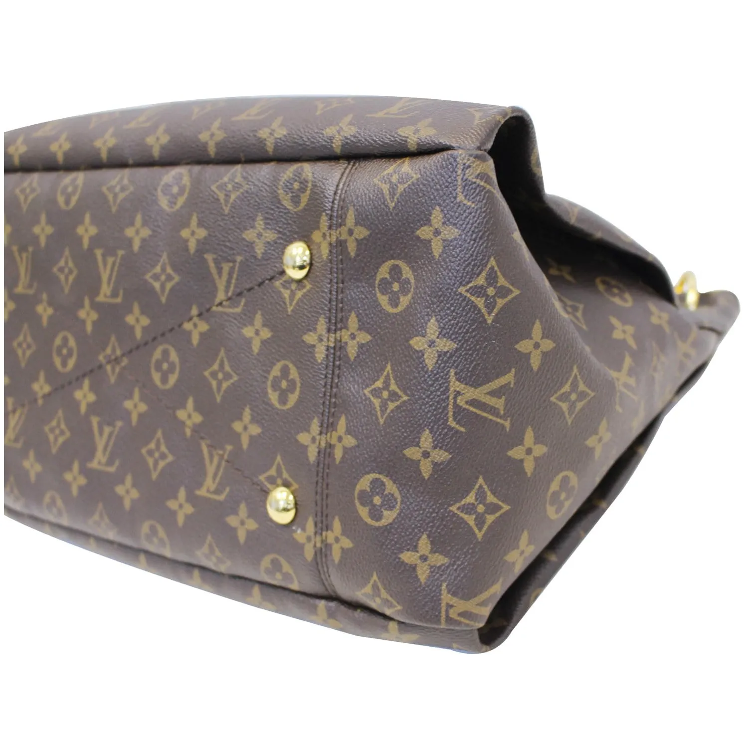 LOUIS VUITTON Artsy MM Monogram Canvas Shoulder Bag Brown