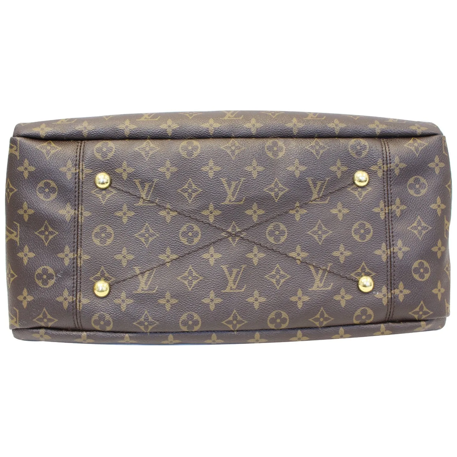 LOUIS VUITTON Artsy MM Monogram Canvas Shoulder Bag Brown