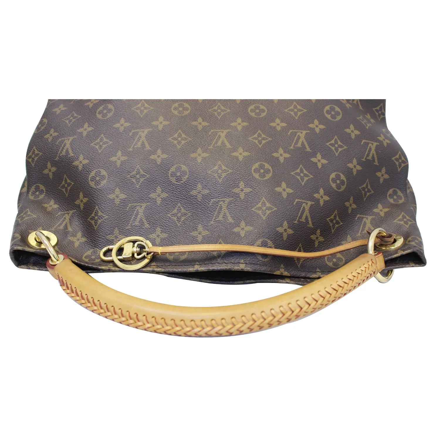 LOUIS VUITTON Artsy MM Monogram Canvas Shoulder Bag Brown