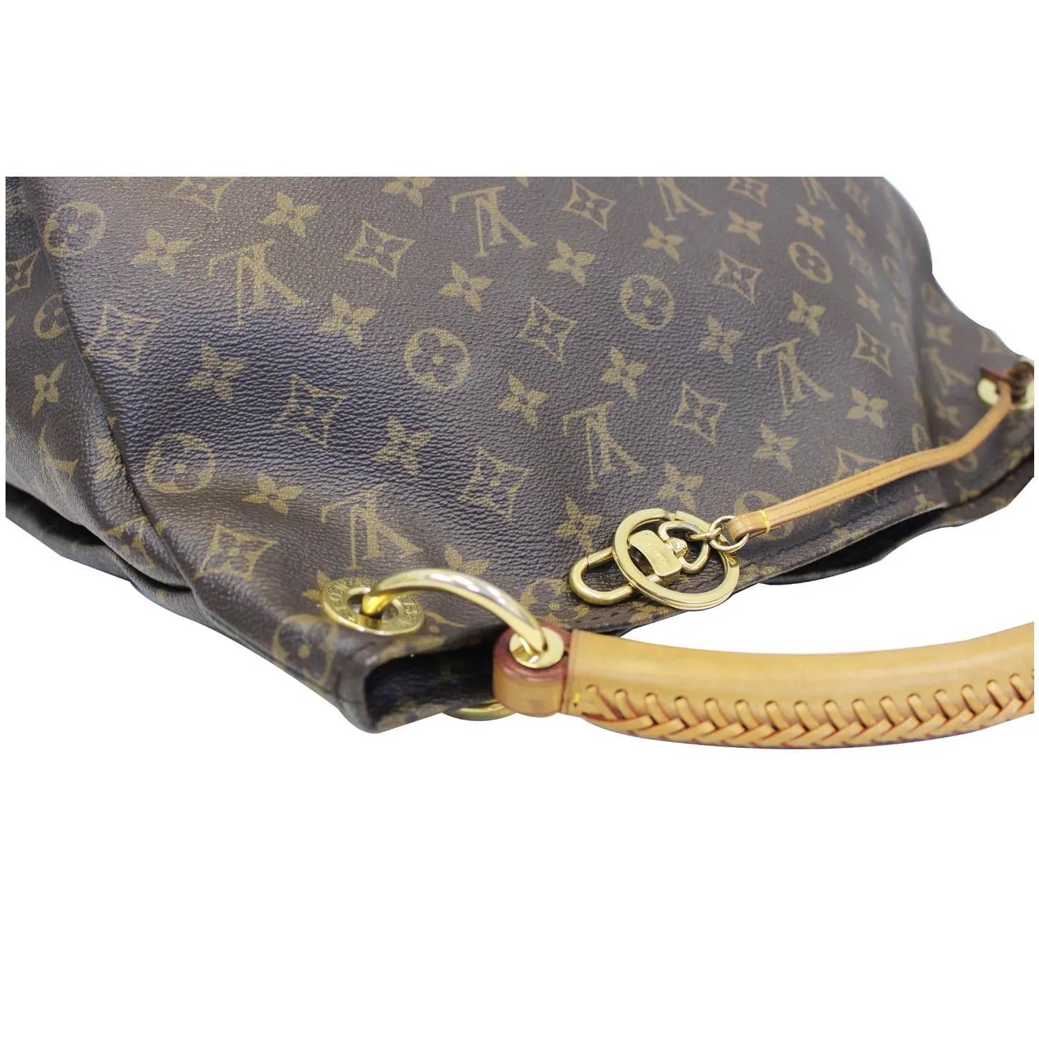 LOUIS VUITTON Artsy MM Monogram Canvas Shoulder Bag Brown