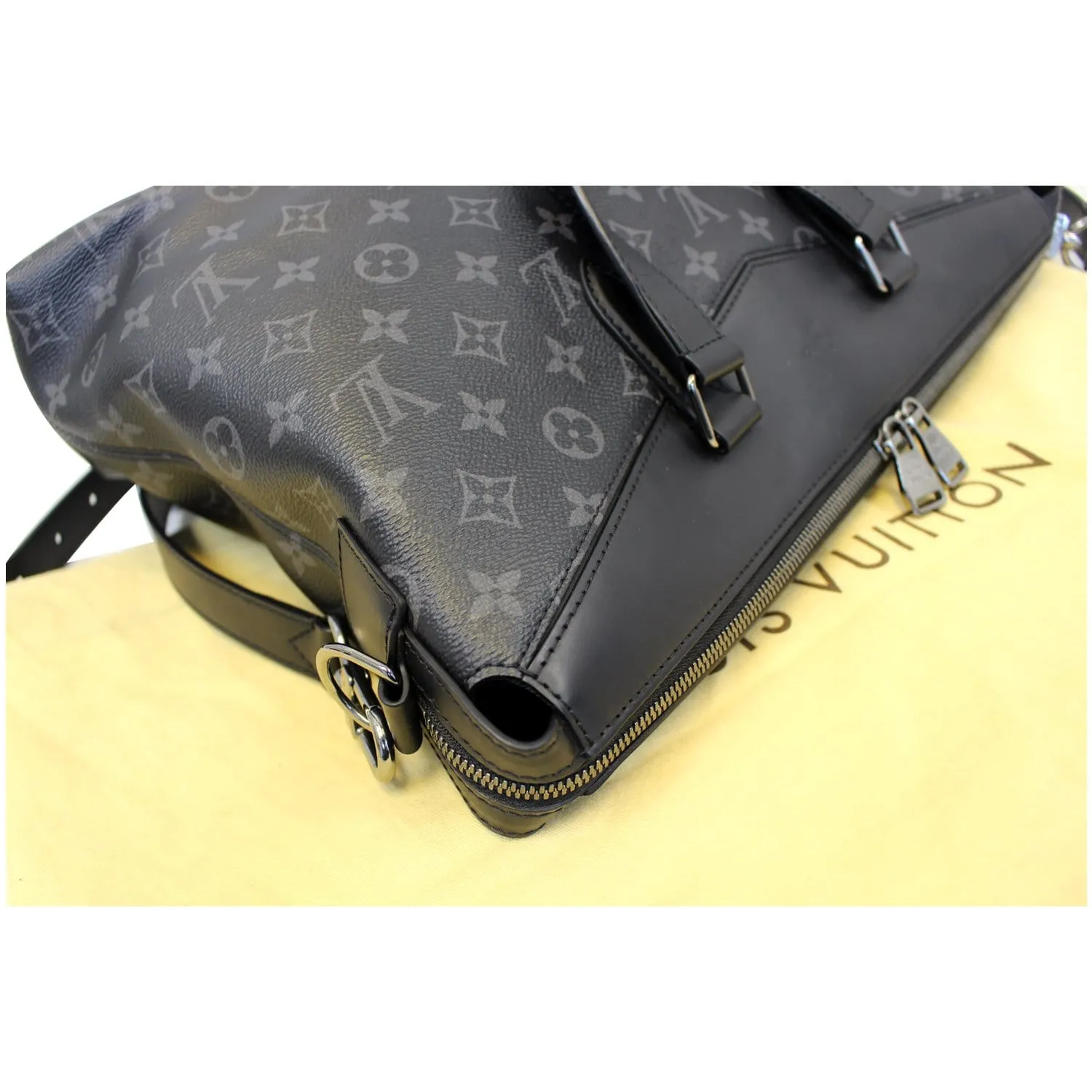 LOUIS VUITTON Briefcase Explorer Monogram Eclipse Shoulder Bag